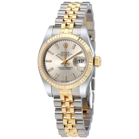 silver rolex|rolex women silver.